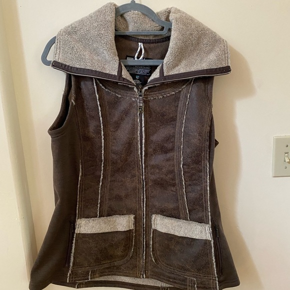 KUHL DANI SHERPA WOOL VEST WOMENS IN OAK COLOR SIZE XL - Picture 4 of 13